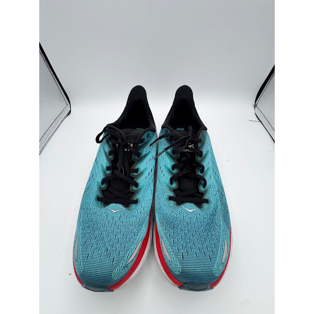 Hoka One One Clifton 8 Mens Running Shoes 12D Real Teal Outer Space 1119393 RTAR